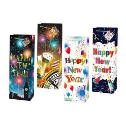 Celebrate New Year on Hot Stamped Gift Bags