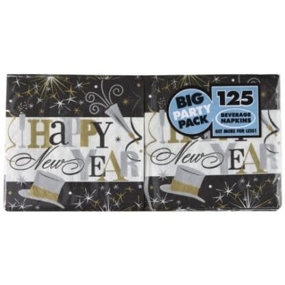 Elegant Celebration New Year Beverage Napkins Pkg/125