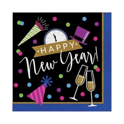 New Year's Cheers Napkins, 16 Pack