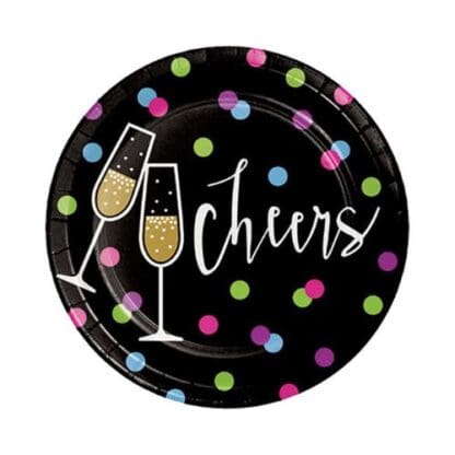 New Year's Cheers Dessert Plates, 8 Pack