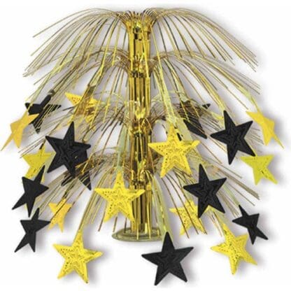 Gold & Black Star Cascade 18" Centerpiece