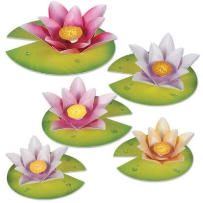 Assorted Water Lily Paper Flowers 5ct.