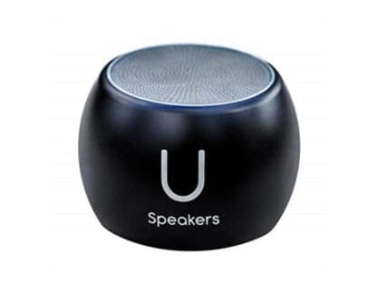 U Speaker Boost- Wireless (Black)- Superior Sound, Built-in Subwoofer, Bluetooth 5.0, Built-in Mic & Remote Shutter, Rechargeable, Aluminum Shell.