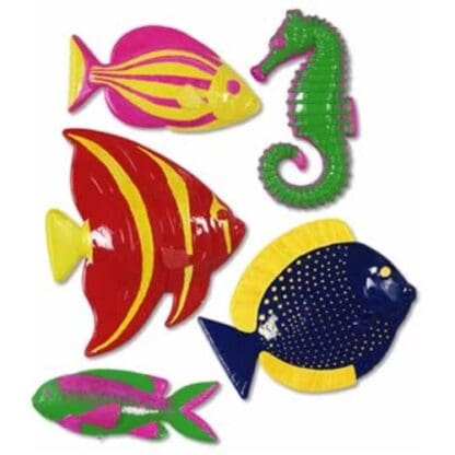 Plastic Tropical Fish 5pc