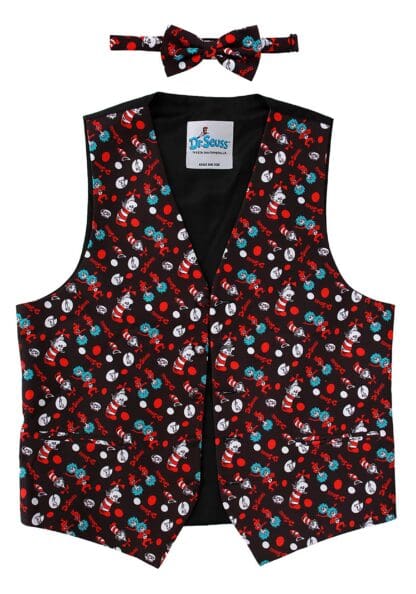 The Cat in the Hat Pattern Vest & Bow Tie Kit