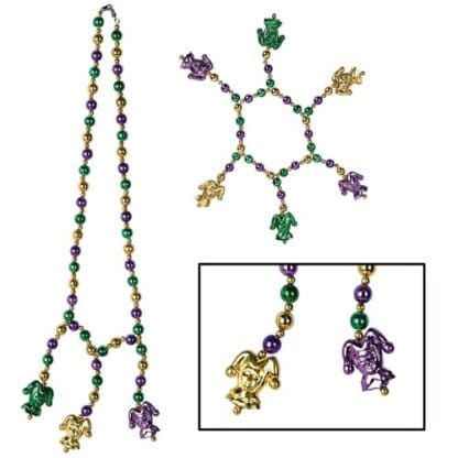 Mardi Gras Beads Choker-Bracelet Set-