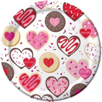 Frosted Fun Valentine's Day Paper Plates, 8pk