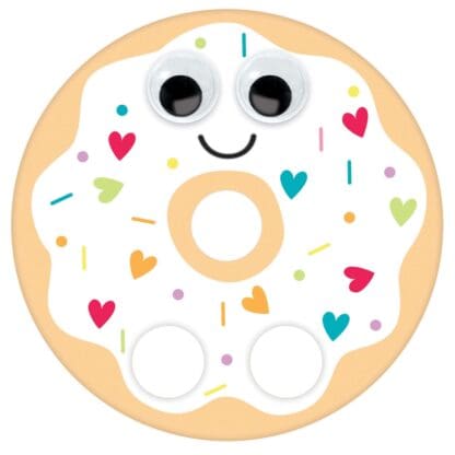 Valentine Donut Walker Cards, X 4 3/4", Multicolor