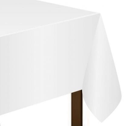 White Rectangle Plastic Table Cover