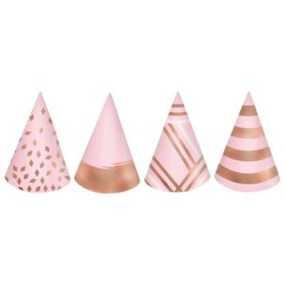 Blush Mini Cone Hats (12ct)